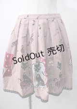 Emily Temple cute /ねこスカート  ピンク Y-25-07-18-117-ET-SK-AS-ZY