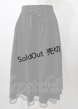 画像1: axes femme POETIQUE / バックフリルレースアップスカート  黒 Y-25-07-18-119-AX-SK-SZ-ZY