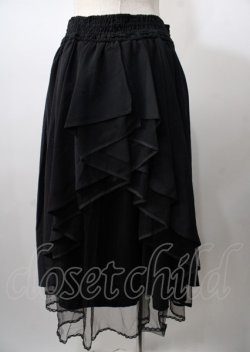 画像2: axes femme POETIQUE / バックフリルレースアップスカート  黒 Y-25-07-18-119-AX-SK-SZ-ZY