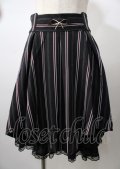 axes femme POETIQUE / リボンビットイレヘムスカート  黒 Y-25-07-18-120-AX-SK-SZ-ZY