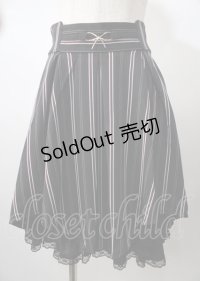 axes femme POETIQUE / リボンビットイレヘムスカート  黒 Y-25-07-18-120-AX-SK-SZ-ZY