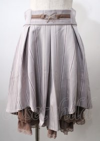 axes femme POETIQUE / リボンビットイレヘムスカート  モカ Y-25-07-18-121-AX-SK-SZ-ZI
