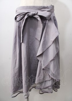 画像1: axes femme / パイピングチュールフリルスカート  ラベンダー Y-25-07-18-124-AX-SK-SZ-ZY
