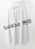 axes femme POETIQUE / バックフリルレースアップスカート  サックス Y-25-07-18-125-AX-SK-SZ-ZI