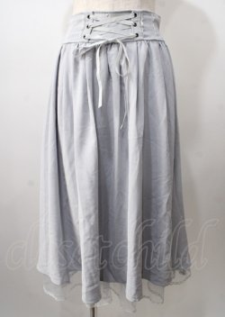 画像1: axes femme POETIQUE / バックフリルレースアップスカート  サックス Y-25-07-18-125-AX-SK-SZ-ZY