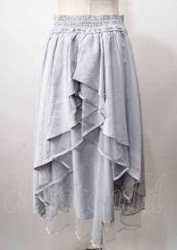 画像2: axes femme POETIQUE / バックフリルレースアップスカート  サックス Y-25-07-18-125-AX-SK-SZ-ZY