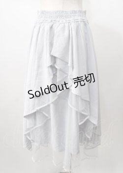 画像2: axes femme POETIQUE / バックフリルレースアップスカート  サックス Y-25-07-18-125-AX-SK-SZ-ZI