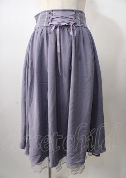 画像1: axes femme POETIQUE / バックフリルレースアップスカート  ラベンダー Y-25-07-18-126-AX-SK-SZ-ZY