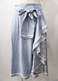 axes femme / ラッフルフリルスカート  サックス Y-25-07-18-132-AX-SK-SZ-ZY
