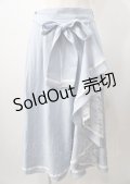 axes femme / ラッフルフリルスカート  サックス Y-25-07-18-132-AX-SK-SZ-ZY