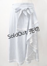 axes femme / ラッフルフリルスカート  サックス Y-25-07-18-132-AX-SK-SZ-ZY