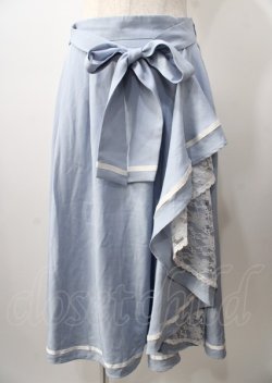 画像1: axes femme / ラッフルフリルスカート  サックス Y-25-07-18-132-AX-SK-SZ-ZY