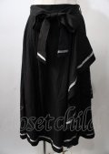 axes femme / ラッフルフリルスカート  黒 Y-25-07-18-133-AX-SK-SZ-ZY
