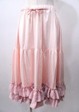 axes femme kawaii / ミディフリルペチスカート  ピンク Y-25-07-18-138-AX-SK-SZ-ZY