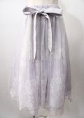 axes femme POETIQUE / バックフリルチュールスカート  ラベンダー Y-25-07-18-142-AX-SK-SZ-ZY