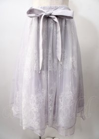 axes femme POETIQUE / バックフリルチュールスカート  ラベンダー Y-25-07-18-142-AX-SK-SZ-ZY