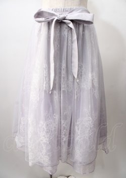 画像1: axes femme POETIQUE / バックフリルチュールスカート  ラベンダー Y-25-07-18-142-AX-SK-SZ-ZY