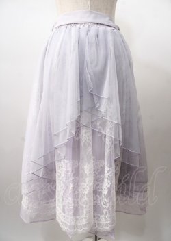 画像2: axes femme POETIQUE / バックフリルチュールスカート  ラベンダー Y-25-07-18-142-AX-SK-SZ-ZY