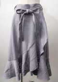 axes femme POETIQUE / リボン付ラッフルフリルスカート  ラベンダー Y-25-07-18-143-AX-SK-SZ-ZY