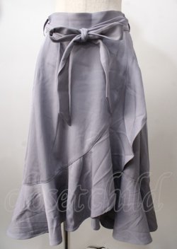 画像1: axes femme POETIQUE / リボン付ラッフルフリルスカート  ラベンダー Y-25-07-18-143-AX-SK-SZ-ZY