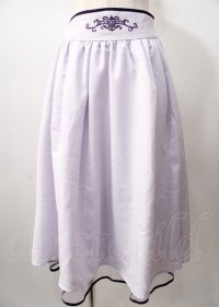 axes femme POETIQUE / 刺繍使いバッスルスカート  ラベンダー Y-25-07-18-144-AX-SK-SZ-ZI