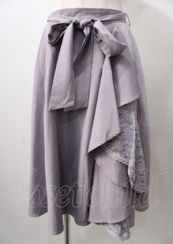 画像1: axes femme / フリル切替スカート  ラベンダー Y-25-07-18-145-AX-SK-SZ-ZY