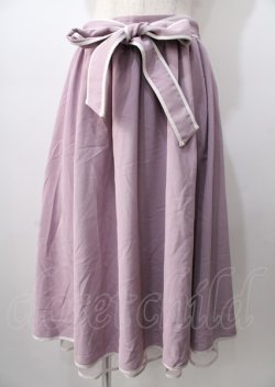 画像1: axes femme POETIQUE / パイピングバックフリルスカート  ラベンダー Y-25-07-18-146-AX-SK-SZ-ZY
