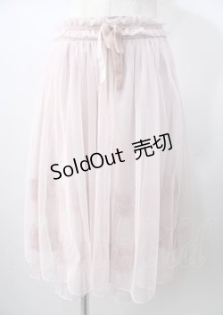 画像1: axes femme / リボン付きレーシーチュールスカート  ピンク Y-25-07-18-150-AX-SK-SZ-ZY