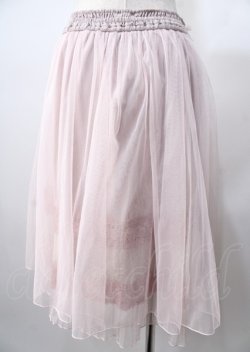 画像2: axes femme / リボン付きレーシーチュールスカート  ピンク Y-25-07-18-150-AX-SK-SZ-ZY