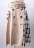 axes femme / パッチワークトレンチスカート  ベージュ Y-25-07-18-152-AX-SK-SZ-ZY