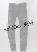 NO ID. BLACK / パンツ.ストレッチデニムダメージスキニー 1 ブラック Y-25-07-18-157-PU-PA-YM-ZY