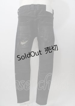画像2: NO ID. BLACK / パンツ.ストレッチデニムダメージスキニー 1 ブラック Y-25-07-18-157-PU-PA-YM-ZY