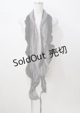 OZZ ANGELO / プリント入りストール  黒 Y-25-07-18-021-OO-ZA-SZ-ZY