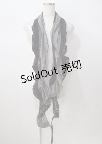 OZZ ANGELO / プリント入りストール  黒 Y-25-07-18-021-OO-ZA-SZ-ZY