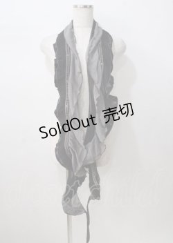 画像1: OZZ ANGELO / プリント入りストール  黒 Y-25-07-18-021-OO-ZA-SZ-ZY