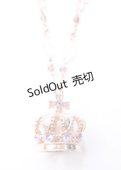 画像1: axes femme / ロイヤルクラウンネックレス  ピンクゴールド Y-25-07-18-003-AX-AC-SZ-ZY