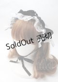 MARBLE / レースヘッドドレス  白黒 Y-25-07-18-026-GO-BL-SZ-ZY