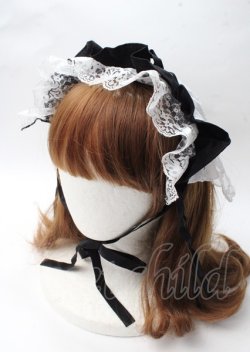 画像1: MARBLE / レースヘッドドレス  白黒 Y-25-07-18-026-GO-BL-SZ-ZY