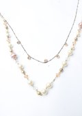 axes femme / 二連パールネックレス  ゴールド Y-25-07-18-004-AX-AC-SZ-ZY