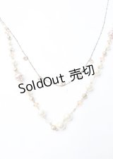 axes femme / 二連パールネックレス  ゴールド Y-25-07-18-004-AX-AC-SZ-ZY