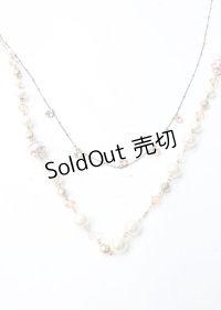 axes femme / 二連パールネックレス  ゴールド Y-25-07-18-004-AX-AC-SZ-ZY