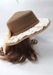 画像4: axes femme / 巻きバラリボンカンカン帽  ブラウン Y-25-07-18-030-AX-AC-SZ-ZT500 (4)