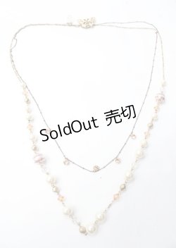 画像2: axes femme / 二連パールネックレス  ゴールド Y-25-07-18-004-AX-AC-SZ-ZY