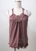 axes femme / ビジューゴージャスキャミ  ピンク Y-25-07-18-033-AX-TO-SZ-ZY