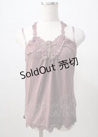 axes femme / ビジューゴージャスキャミ  ピンク Y-25-07-18-033-AX-TO-SZ-ZY