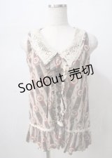 axes femme / ストライプシフォンタンクトップ  茶 Y-25-07-18-035-AX-TO-SZ-ZY