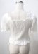 画像2: axes femme POETIQUE / シャーリングリボン半袖プルオーバー  白 Y-25-07-18-038-AX-TO-SZ-ZY (2)