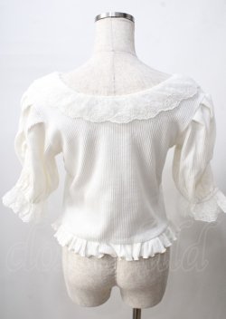 画像2: axes femme POETIQUE / マトン袖リブニットプルオーバー  白 Y-25-07-18-039-AX-TO-SZ-ZY