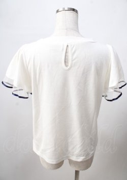画像2: axes femme POETIQUE / ネックリボンデザインカットソー  白 Y-25-07-18-040-AX-TO-SZ-ZY