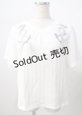 axes femme / レースアッププルオーバー  白 Y-25-07-18-042-AX-TO-SZ-ZY